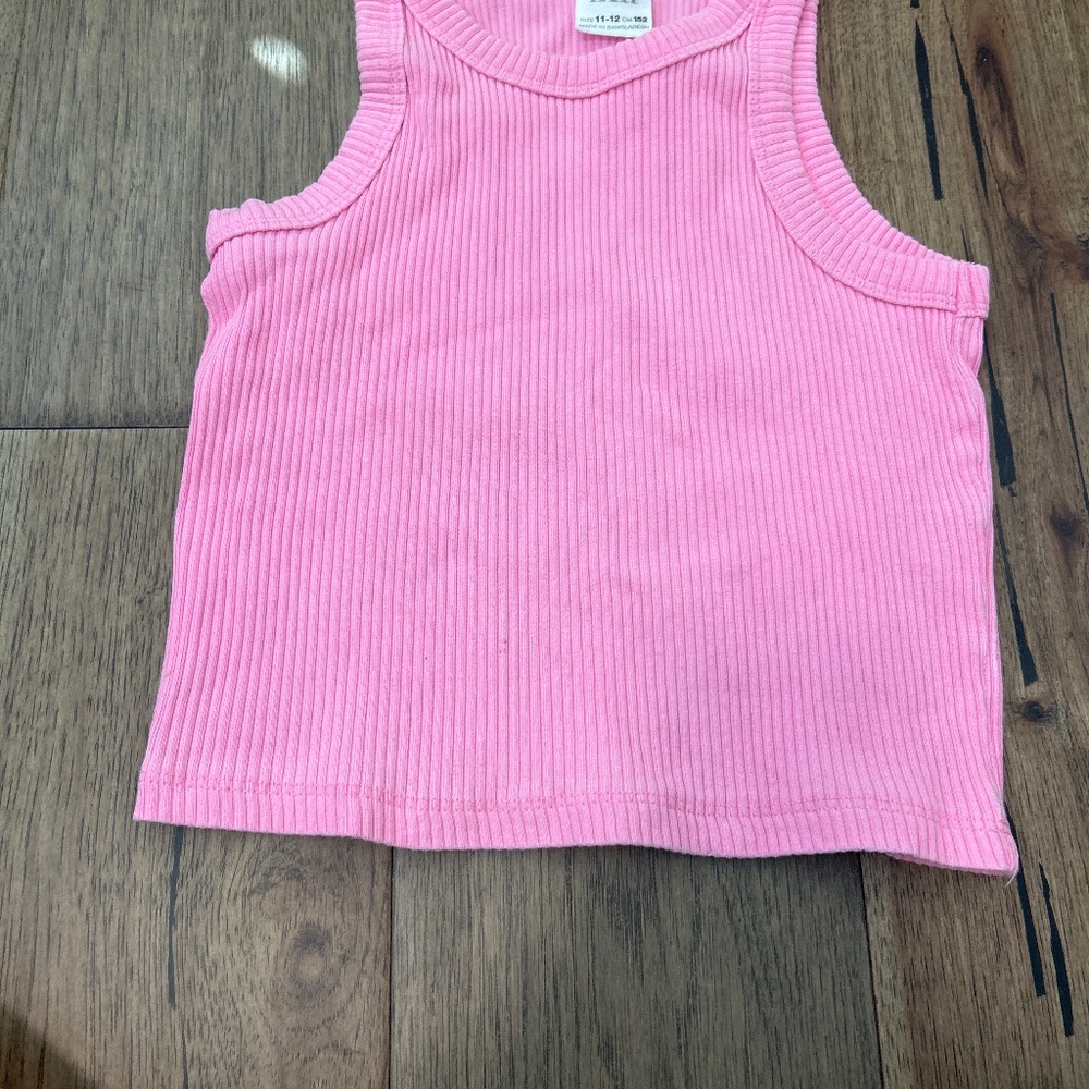 Zara pink ribbed tank